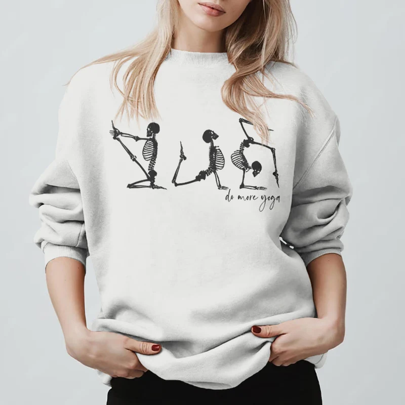 Olivenorma Skeleton Yoga „Do More Yoga“ Motivations-Sweatshirt