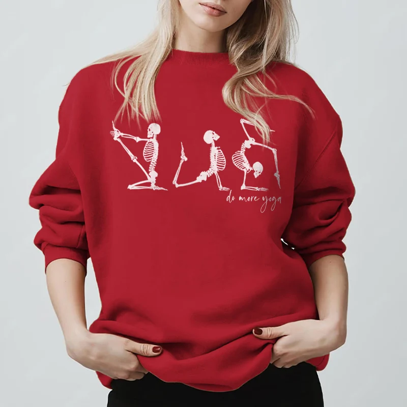 Olivenorma Skeleton Yoga „Do More Yoga“ Motivations-Sweatshirt