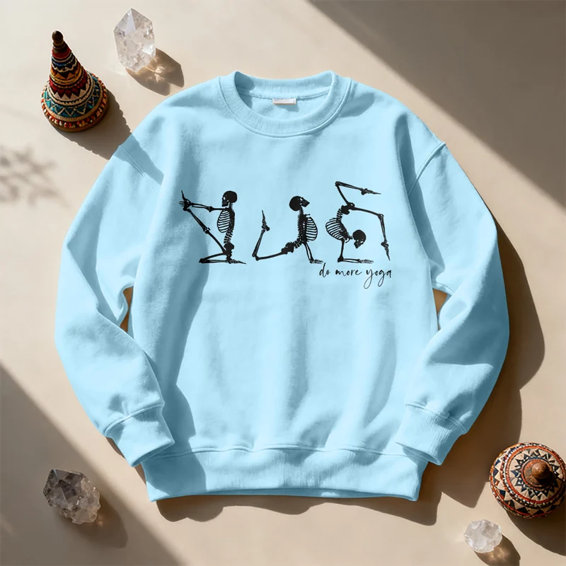Olivenorma Skeleton Yoga „Do More Yoga“ Motivations-Sweatshirt