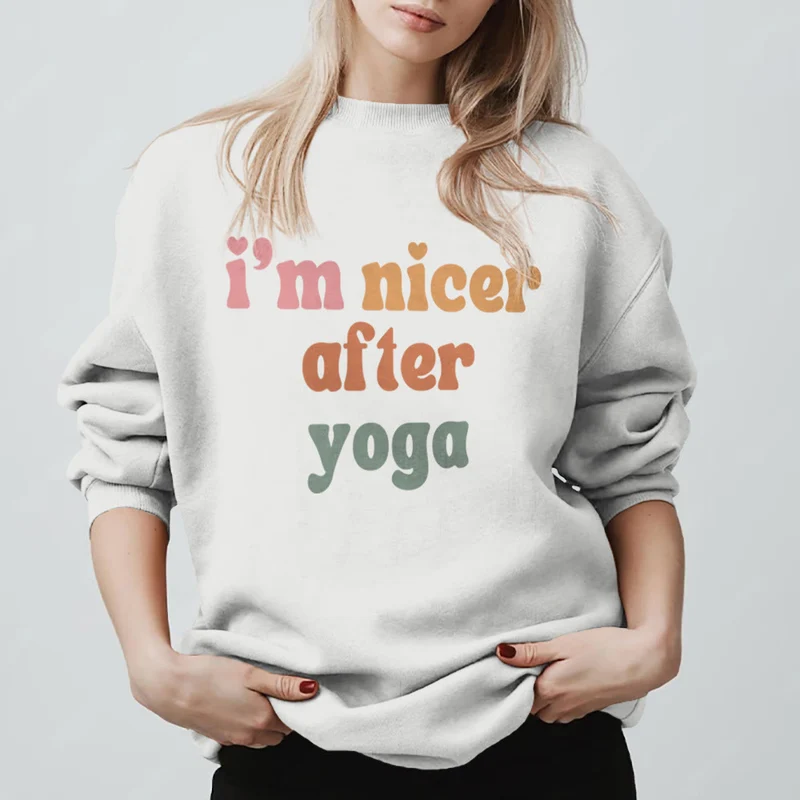 Olivenorma Nicer After Yoga Motivations-Fitness-Sweatshirt