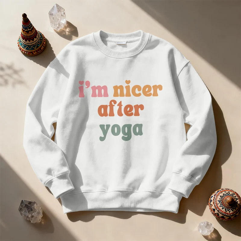 Olivenorma Nicer After Yoga Motivations-Fitness-Sweatshirt