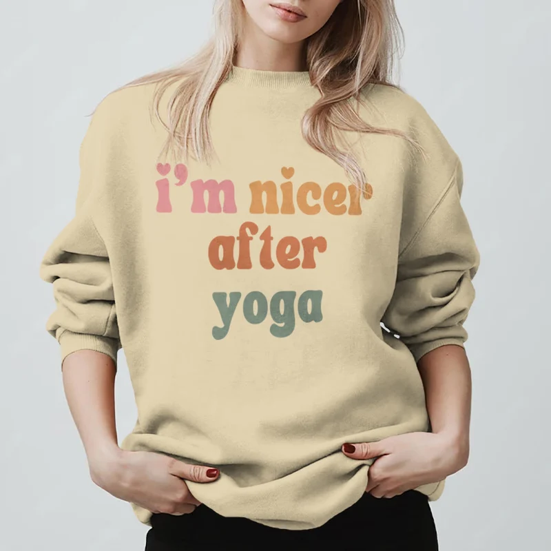 Olivenorma Nicer After Yoga Motivations-Fitness-Sweatshirt