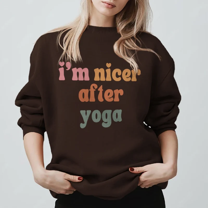 Olivenorma Nicer After Yoga Motivations-Fitness-Sweatshirt