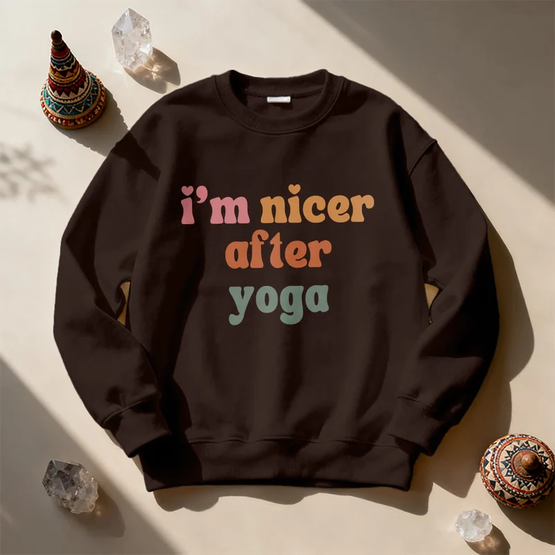 Olivenorma Nicer After Yoga Motivations-Fitness-Sweatshirt