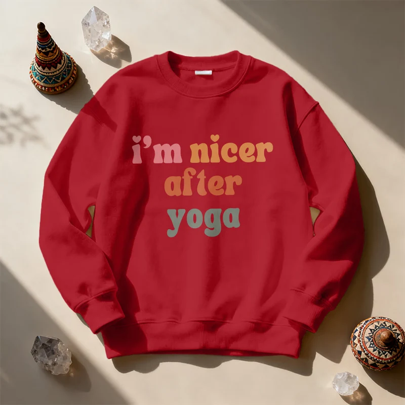 Olivenorma Nicer After Yoga Motivations-Fitness-Sweatshirt