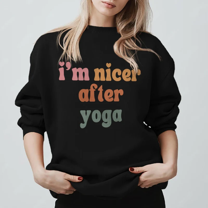 Olivenorma Nicer After Yoga Motivations-Fitness-Sweatshirt