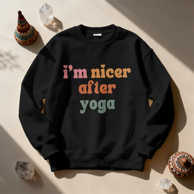 Olivenorma Nicer After Yoga Motivations-Fitness-Sweatshirt