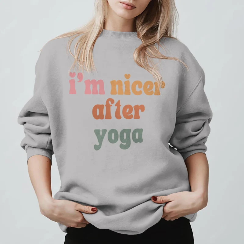 Olivenorma Nicer After Yoga Motivations-Fitness-Sweatshirt