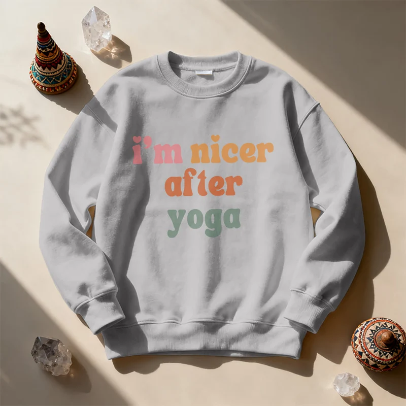 Olivenorma Nicer After Yoga Motivations-Fitness-Sweatshirt
