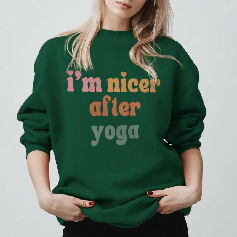 Olivenorma Nicer After Yoga Motivations-Fitness-Sweatshirt