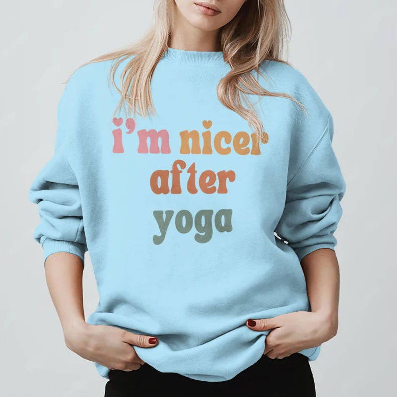 Olivenorma Nicer After Yoga Motivations-Fitness-Sweatshirt