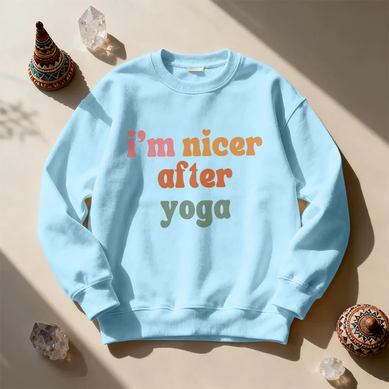 Olivenorma Nicer After Yoga Motivations-Fitness-Sweatshirt