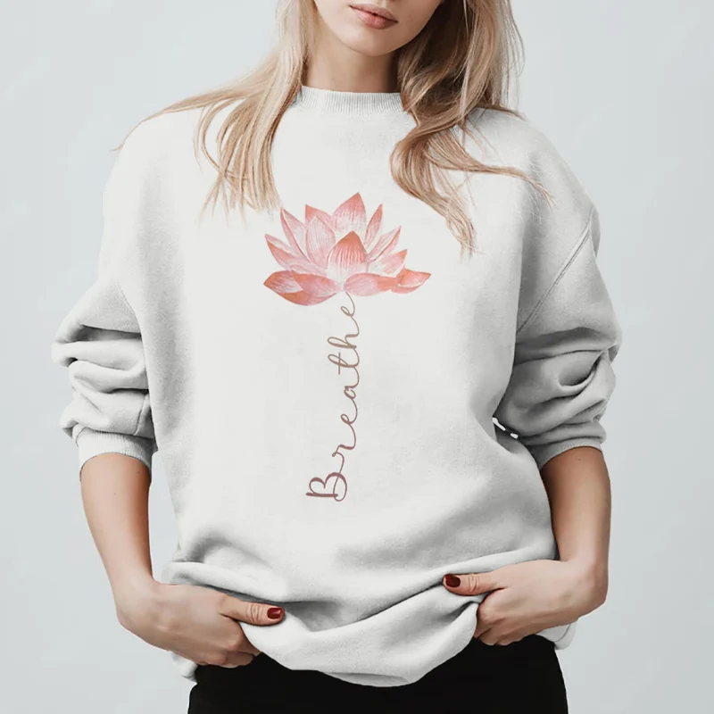 Olivenorma Red Lotus Yoga Meditation Sweatshirt