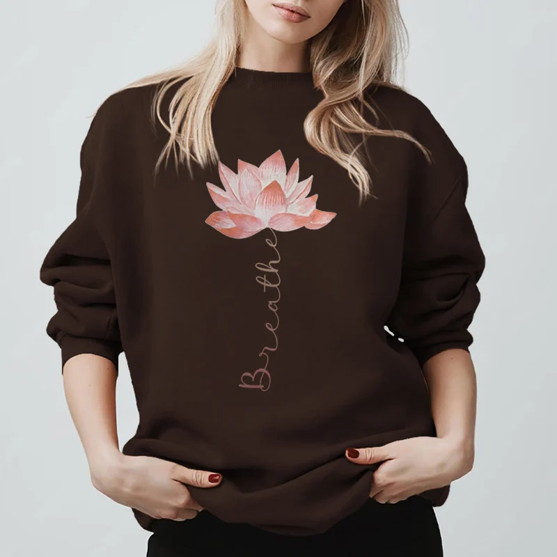 Olivenorma Red Lotus Yoga Meditation Sweatshirt