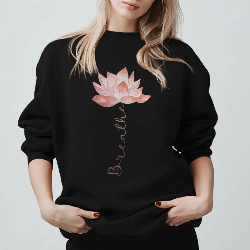 Olivenorma Red Lotus Yoga Meditation Sweatshirt