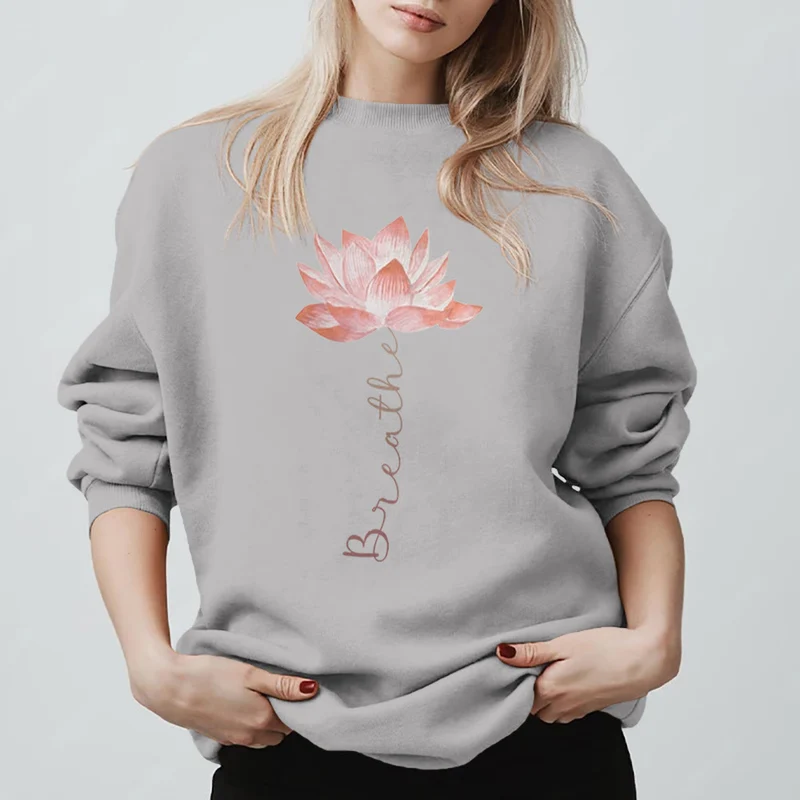 Olivenorma Red Lotus Yoga Meditation Sweatshirt