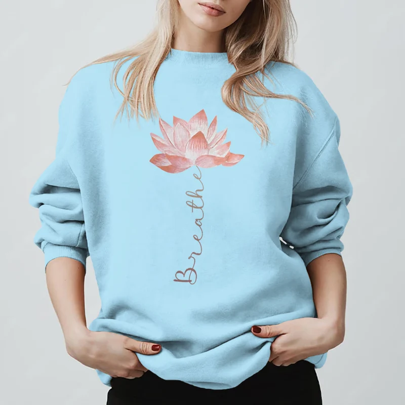 Olivenorma Red Lotus Yoga Meditation Sweatshirt