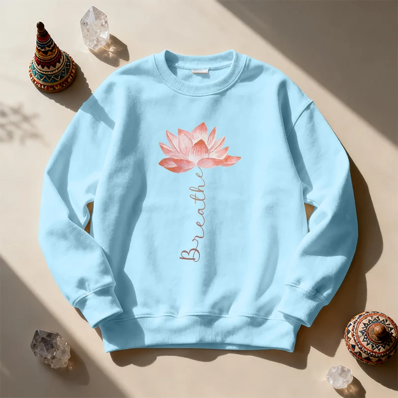Olivenorma Red Lotus Yoga Meditation Sweatshirt