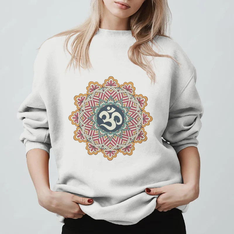 Olivenorma Om Mandala Heilige Geometrie Yoga Meditation Achtsamkeit Sweatshirt
