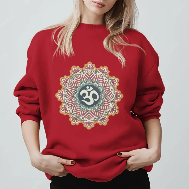Olivenorma Om Mandala Heilige Geometrie Yoga Meditation Achtsamkeit Sweatshirt
