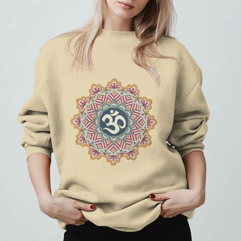 Olivenorma Om Mandala Heilige Geometrie Yoga Meditation Achtsamkeit Sweatshirt