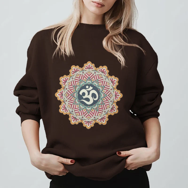 Olivenorma Om Mandala Heilige Geometrie Yoga Meditation Achtsamkeit Sweatshirt