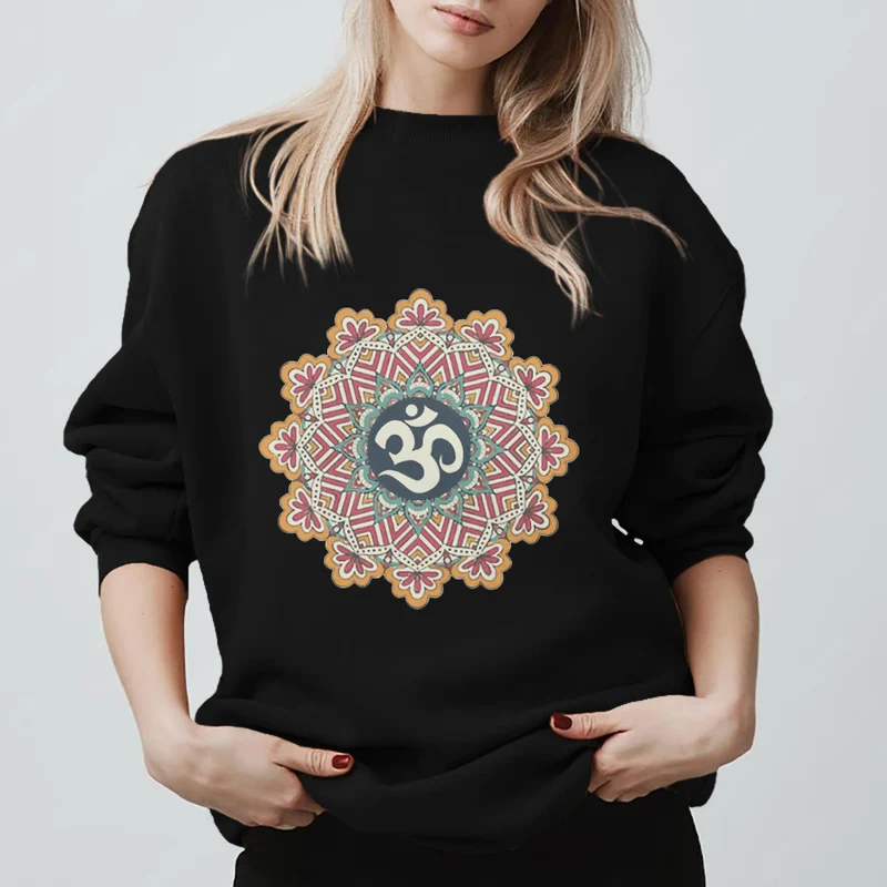 Olivenorma Om Mandala Heilige Geometrie Yoga Meditation Achtsamkeit Sweatshirt
