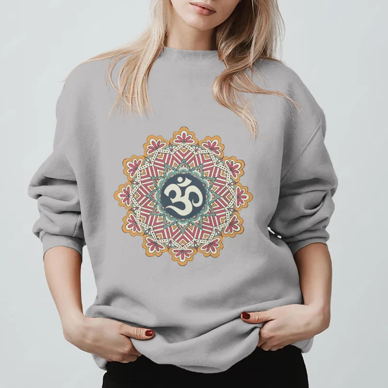 Olivenorma Om Mandala Heilige Geometrie Yoga Meditation Achtsamkeit Sweatshirt