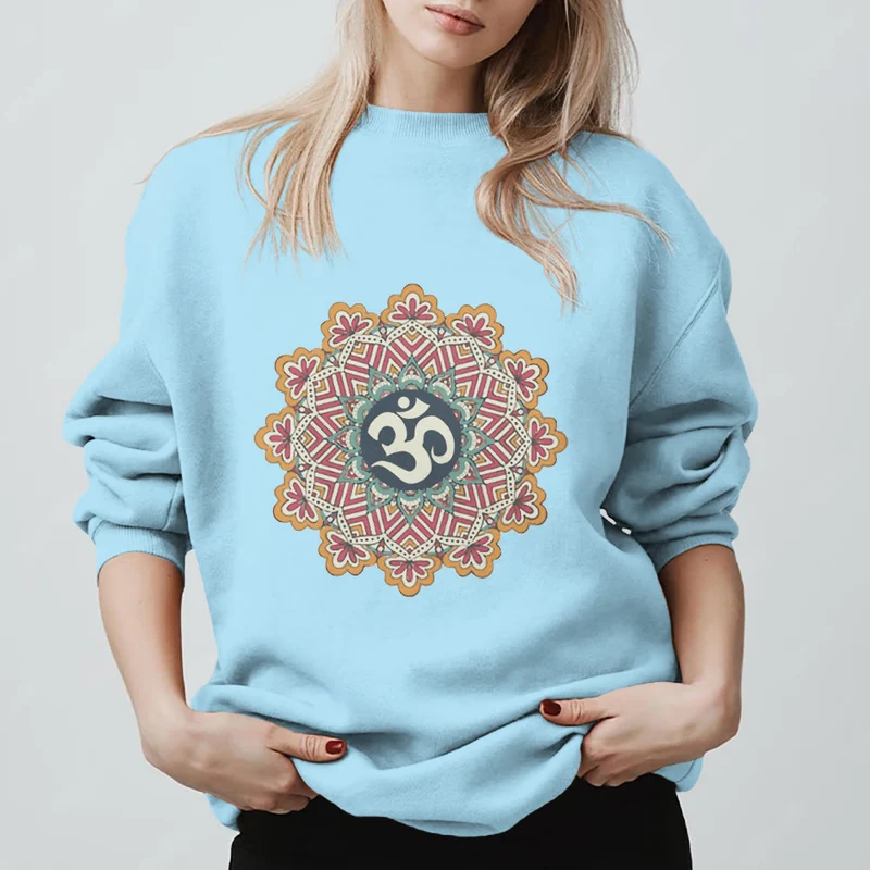 Olivenorma Om Mandala Heilige Geometrie Yoga Meditation Achtsamkeit Sweatshirt