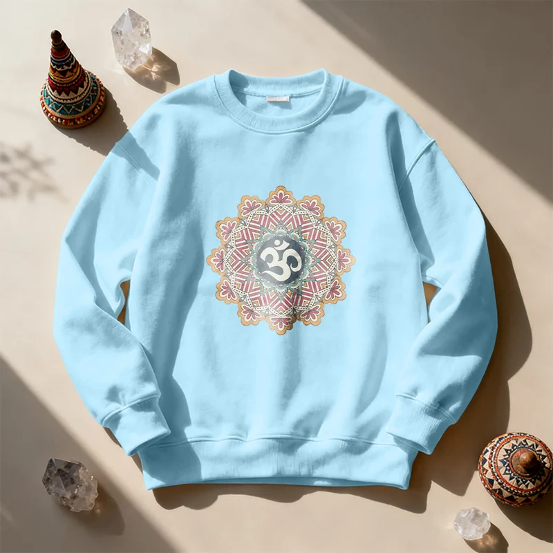 Olivenorma Om Mandala Heilige Geometrie Yoga Meditation Achtsamkeit Sweatshirt