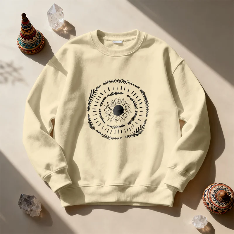 Olivenorma Sun Mandala Yoga Meditation Bequemes Sweatshirt
