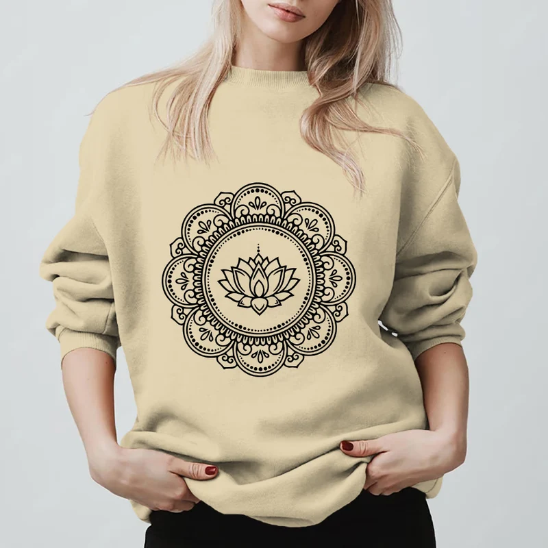 Olivenorma Mandala Boho Spirituelles Yoga Meditation Geometrisches Sweatshirt