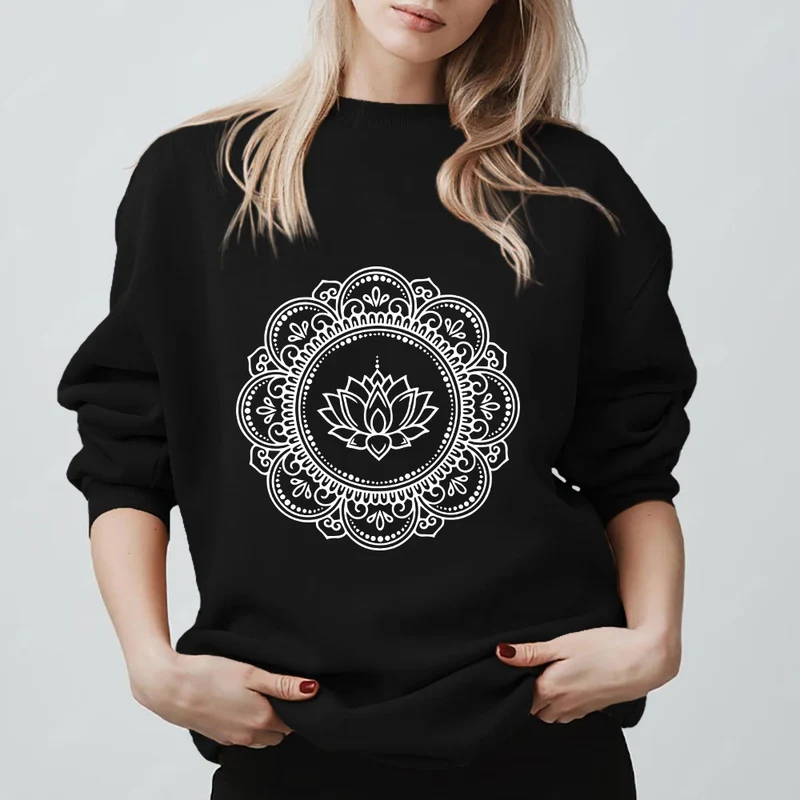Olivenorma Mandala Boho Spirituelles Yoga Meditation Geometrisches Sweatshirt