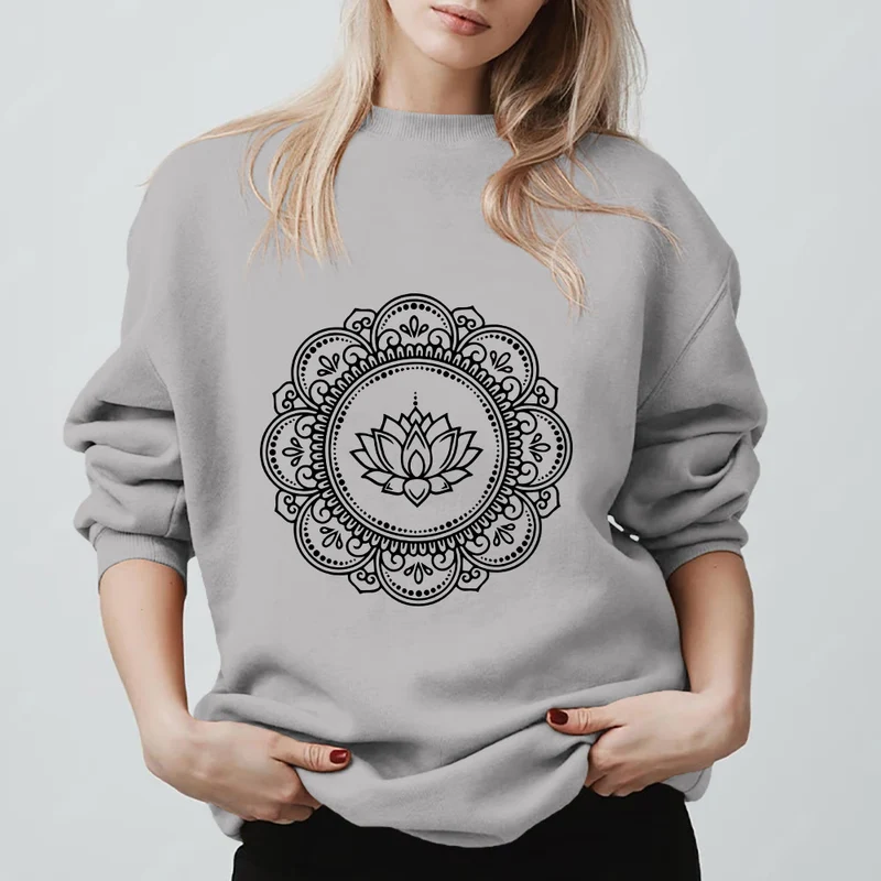 Olivenorma Mandala Boho Spirituelles Yoga Meditation Geometrisches Sweatshirt