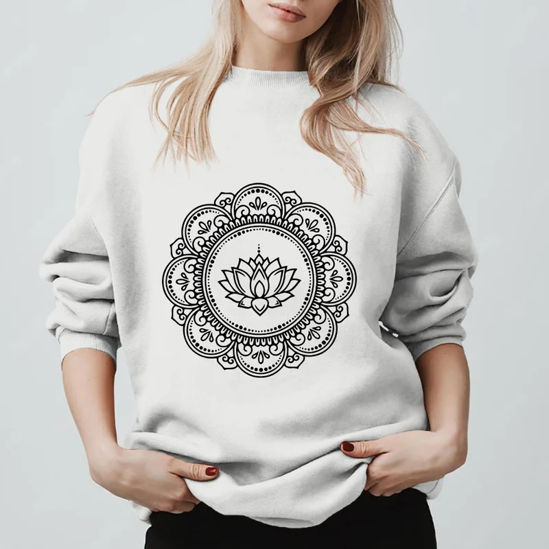 Olivenorma Mandala Boho Spirituelles Yoga Meditation Geometrisches Sweatshirt