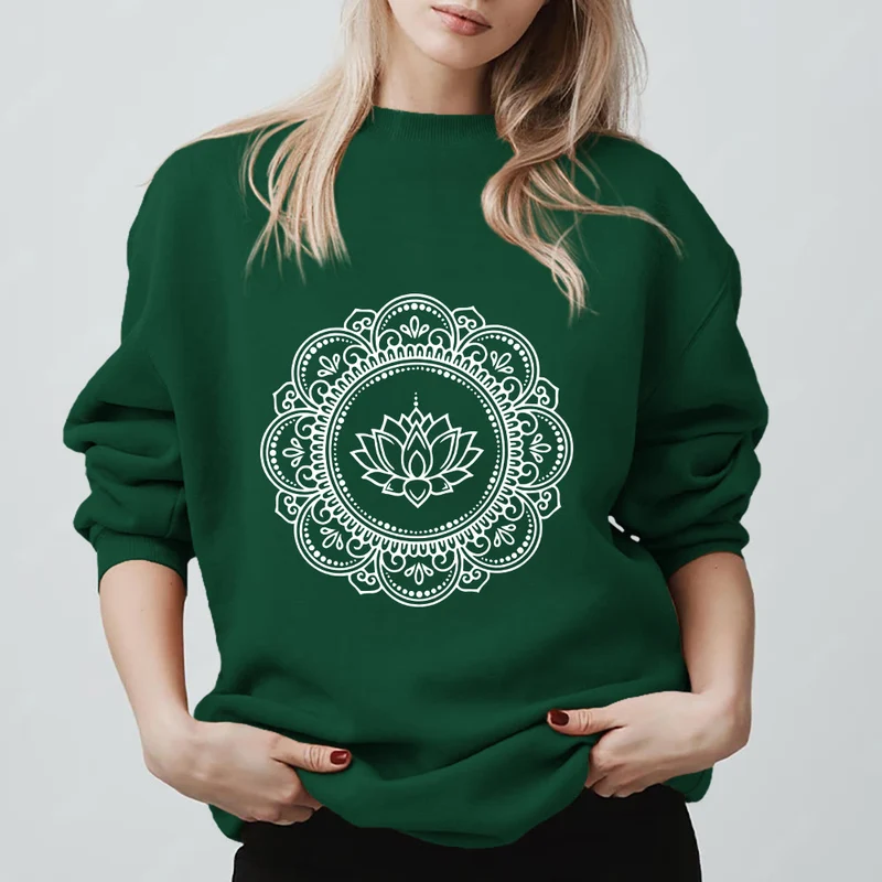 Olivenorma Mandala Boho Spirituelles Yoga Meditation Geometrisches Sweatshirt