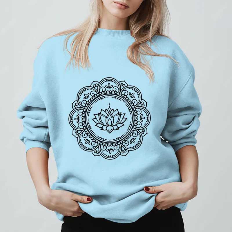 Olivenorma Mandala Boho Spirituelles Yoga Meditation Geometrisches Sweatshirt