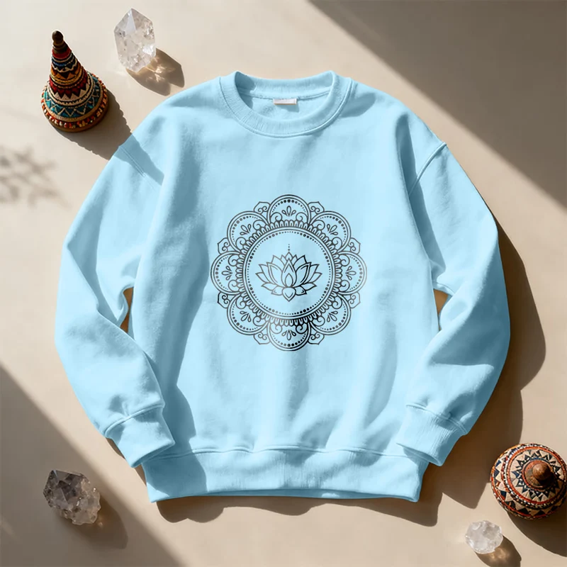 Olivenorma Mandala Boho Spirituelles Yoga Meditation Geometrisches Sweatshirt