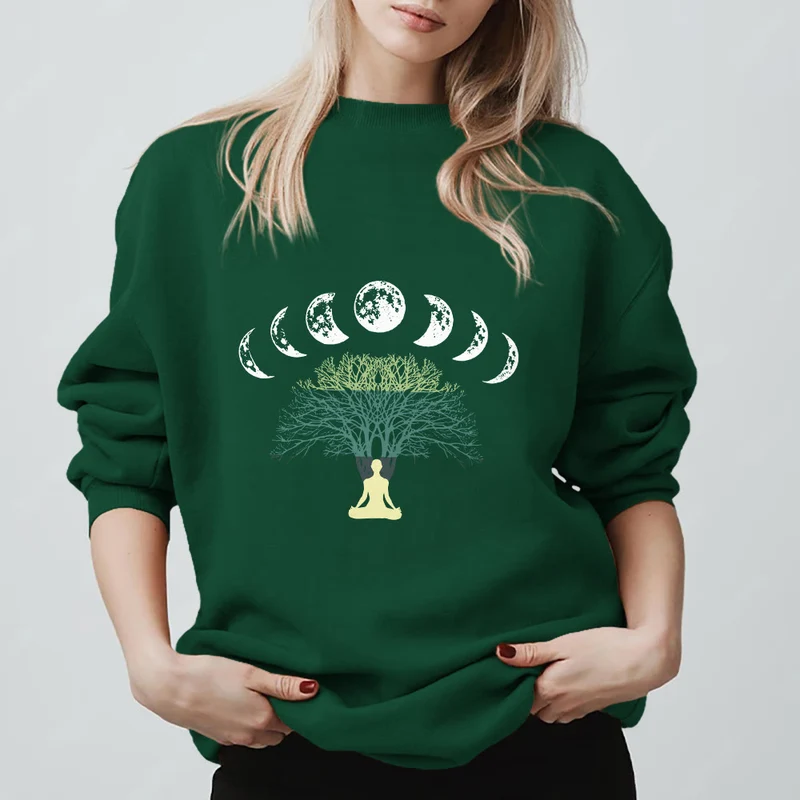Olivenorma Baum des Lebens Herz Namaste Yoga Meditation Mentales Wohlbefinden Spirituelles Sweatshirt