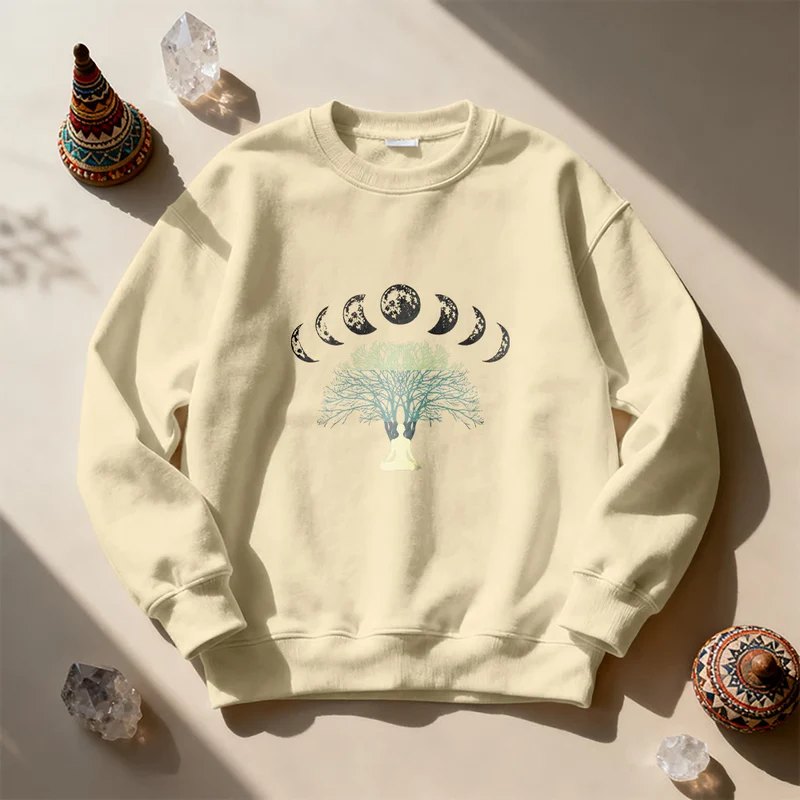 Olivenorma Baum des Lebens Herz Namaste Yoga Meditation Mentales Wohlbefinden Spirituelles Sweatshirt