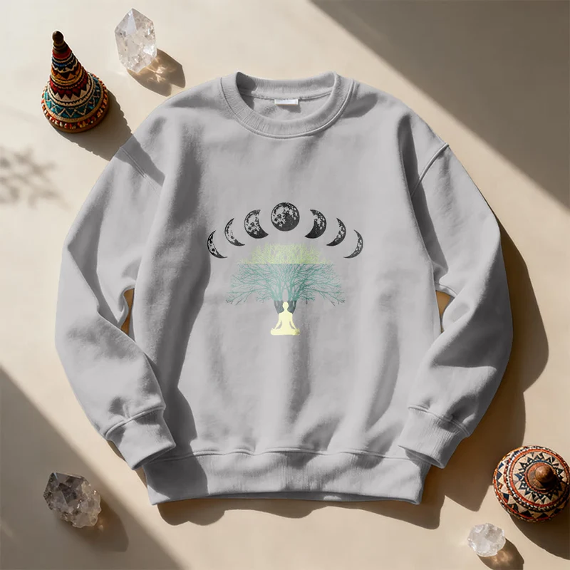 Olivenorma Baum des Lebens Herz Namaste Yoga Meditation Mentales Wohlbefinden Spirituelles Sweatshirt