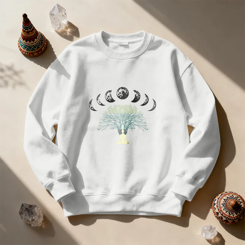 Olivenorma Baum des Lebens Herz Namaste Yoga Meditation Mentales Wohlbefinden Spirituelles Sweatshirt