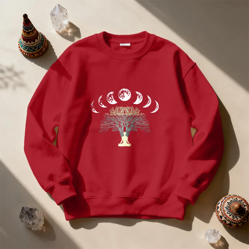 Olivenorma Baum des Lebens Herz Namaste Yoga Meditation Mentales Wohlbefinden Spirituelles Sweatshirt