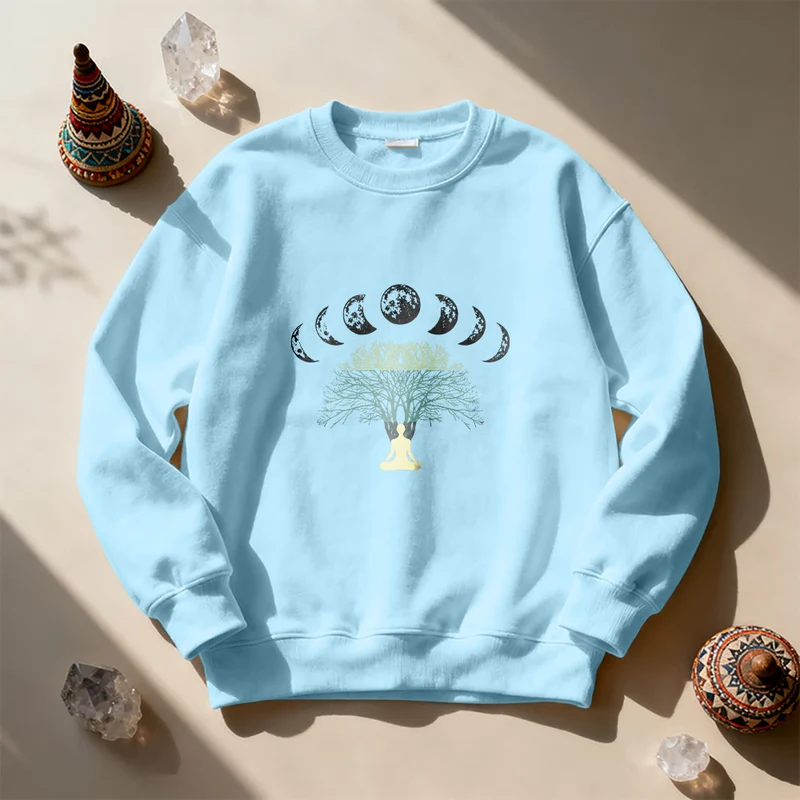 Olivenorma Baum des Lebens Herz Namaste Yoga Meditation Mentales Wohlbefinden Spirituelles Sweatshirt