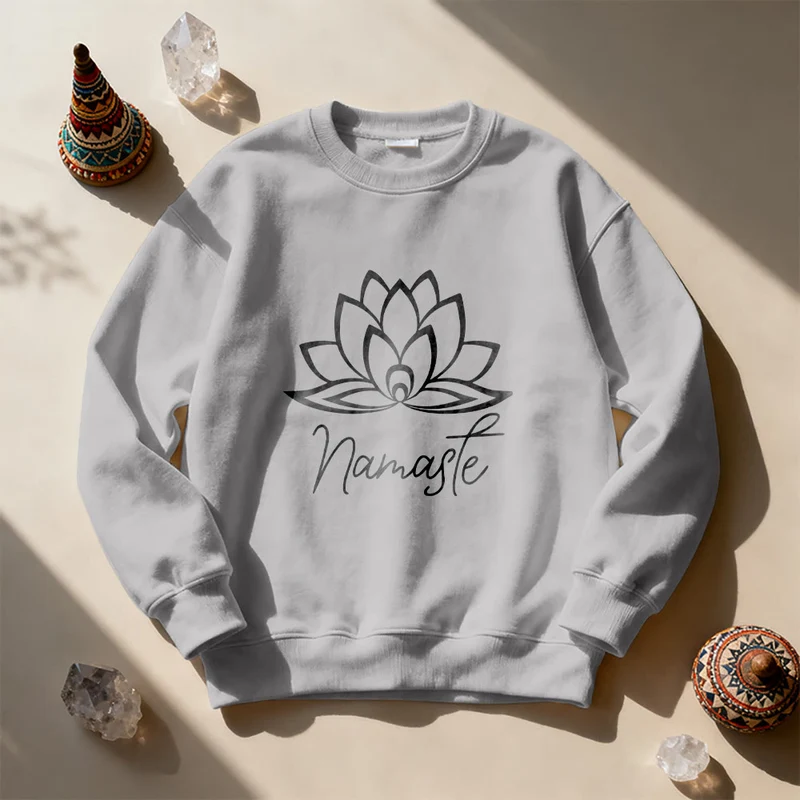 Olivenorma Namaste Lotus Yoga Meditation Achtsamkeit Sweatshirt
