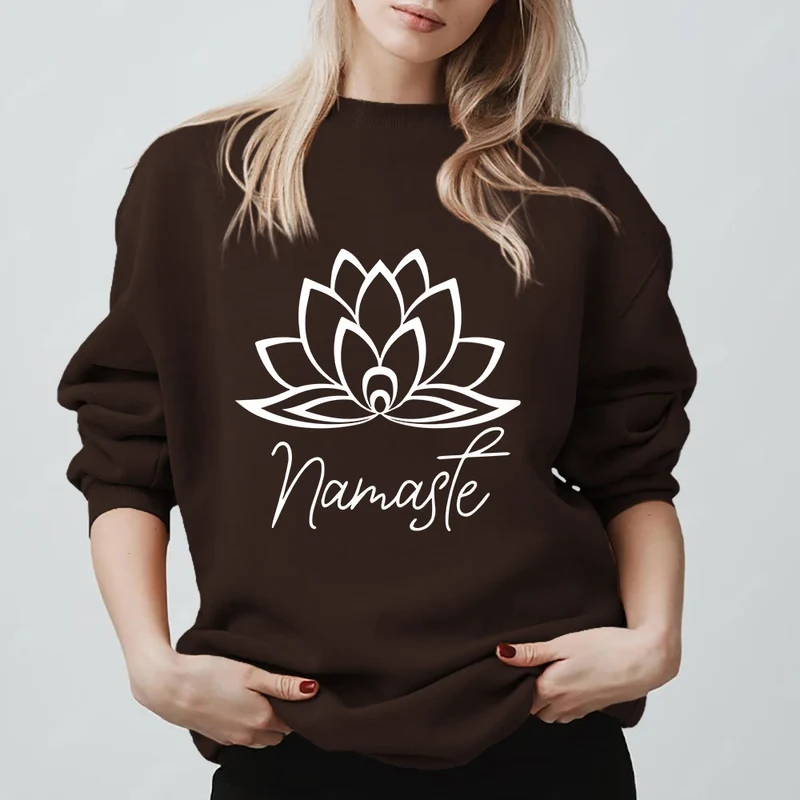 Olivenorma Namaste Lotus Yoga Meditation Achtsamkeit Sweatshirt