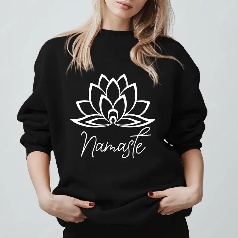 Olivenorma Namaste Lotus Yoga Meditation Achtsamkeit Sweatshirt