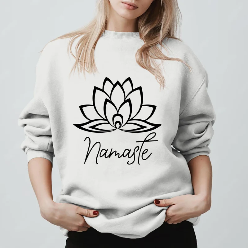 Olivenorma Namaste Lotus Yoga Meditation Achtsamkeit Sweatshirt