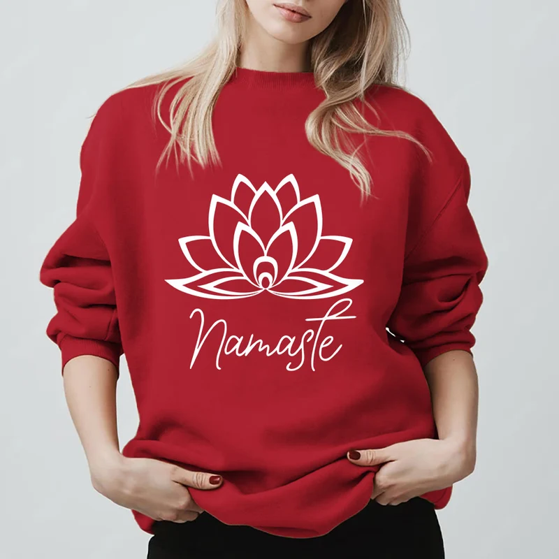 Olivenorma Namaste Lotus Yoga Meditation Achtsamkeit Sweatshirt