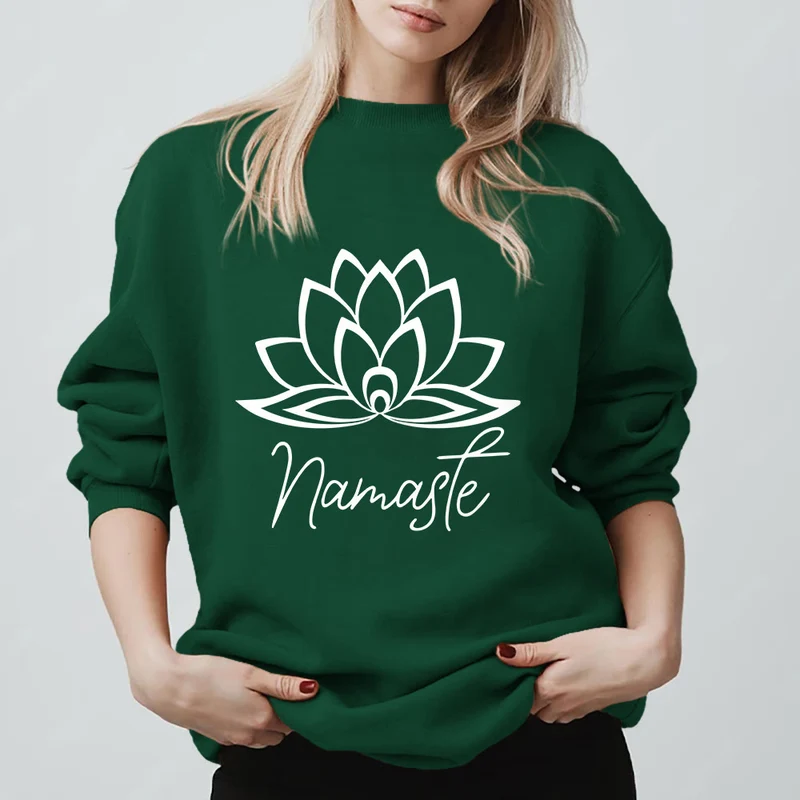 Olivenorma Namaste Lotus Yoga Meditation Achtsamkeit Sweatshirt